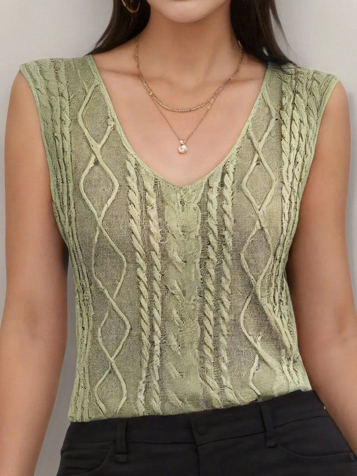 Juno - Top Informal Sin Mangas Con Cuello En V