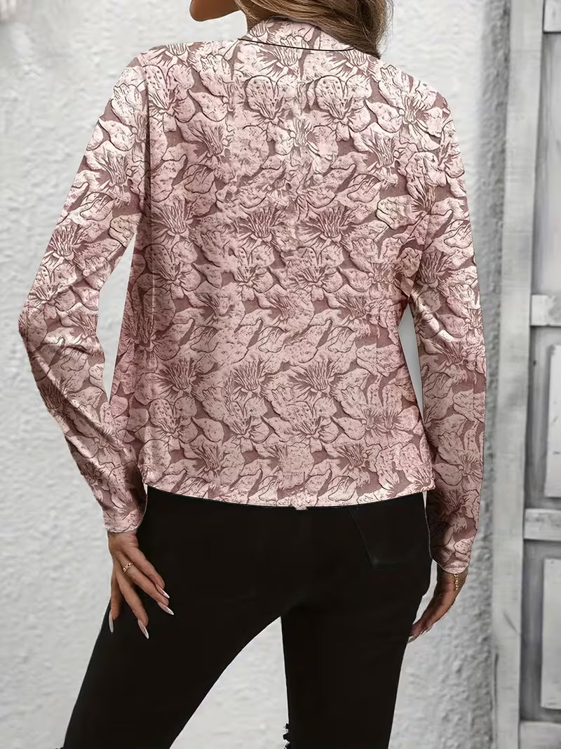 Tifany - Blazer de Manga Larga Con Estampado Floral