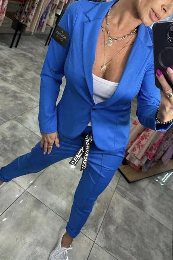 Kseniya - Elegante Conjunto De Blazer Y Pantalón