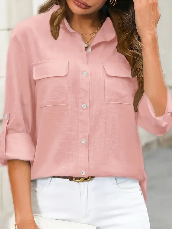 Athena - Camisa De Algodón Con Bolsillos Delanteros