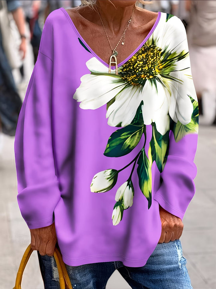 Daphna - Camiseta Oversize Con Estampado Floral
