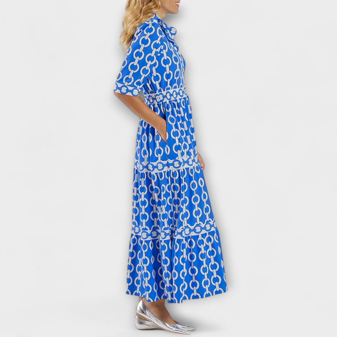 Stavroula - Vestido Midi Con Estampado De Cadenas