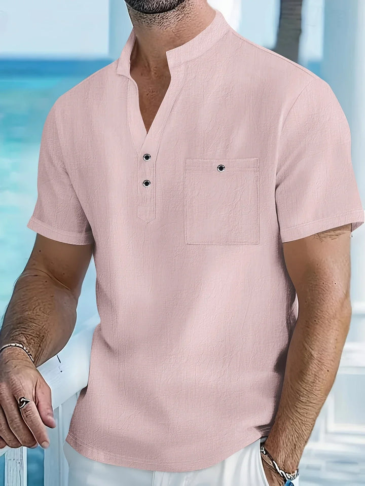 Markos - Camisa Informal De Manga Corta Con Botones
