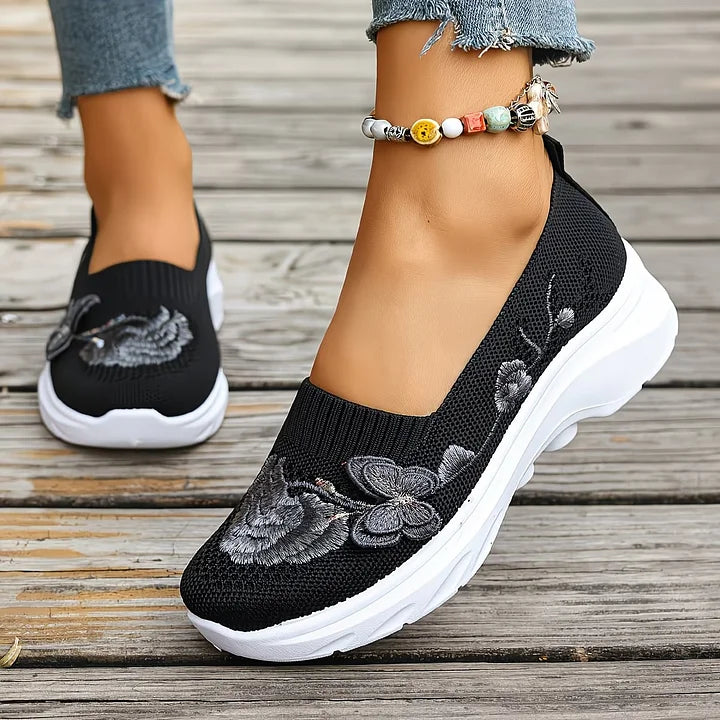 Leetha - Mocasines Bordados Con Mariposas