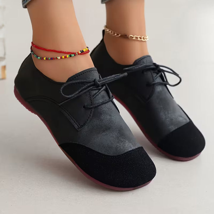 Zuniya - Zapatos Cómodos de Cuña Baja Con Cordones
