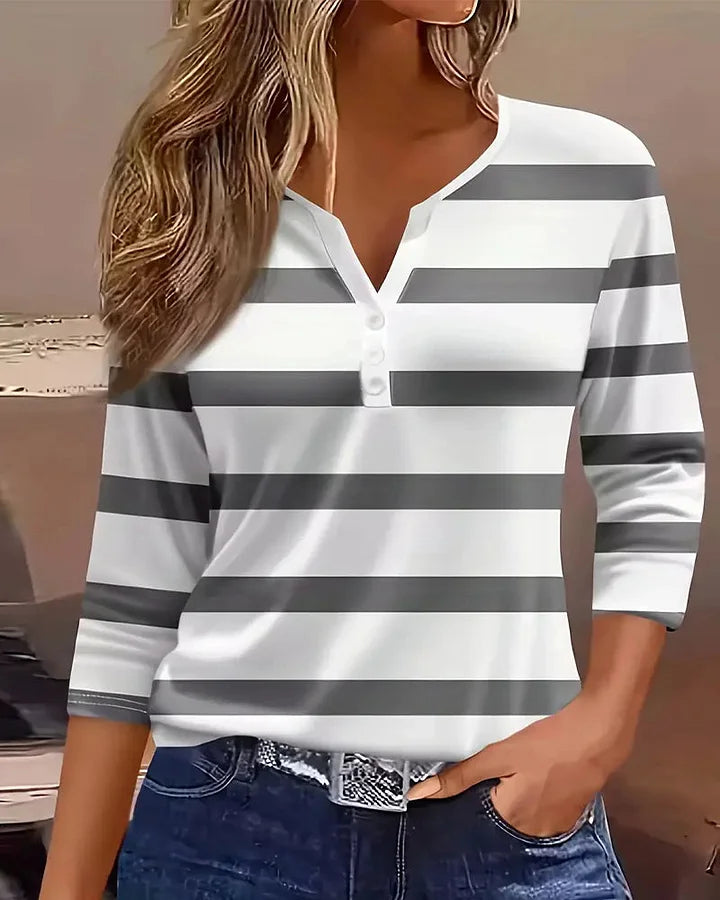 Ainhoa - Blusa De Manga Larga Con Rayas Universales