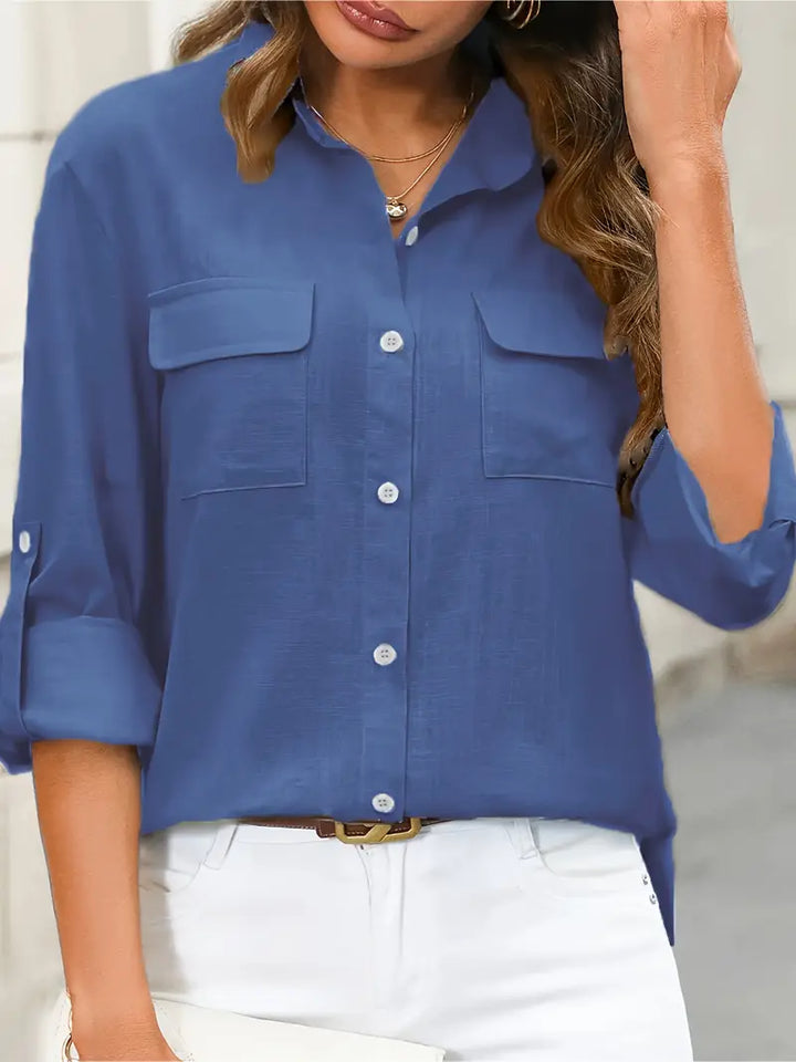 Athena - Camisa De Algodón Con Bolsillos Delanteros