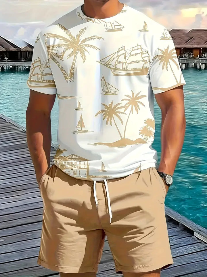 Barea - Elegante Verano Dos Piezas Impreso Set