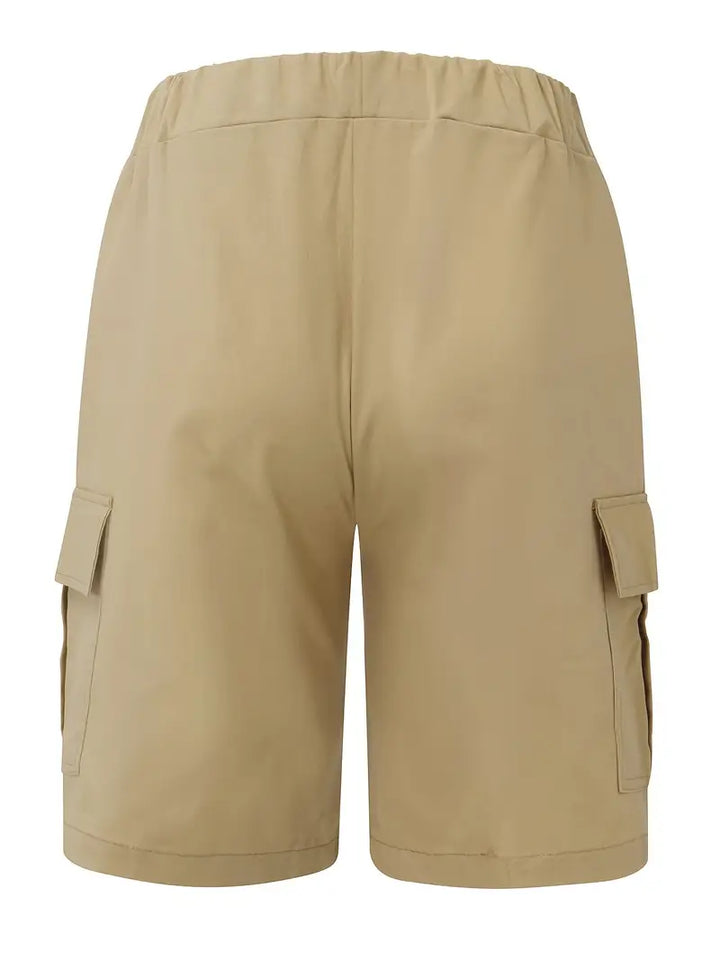 Jelte - Pantalones Cortos Cargo Informales Sin Elasticidad y Con Cordón