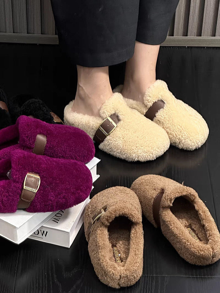 Zilvia - Zapatos Cálidos De Lana De Cordero Estilo Hada