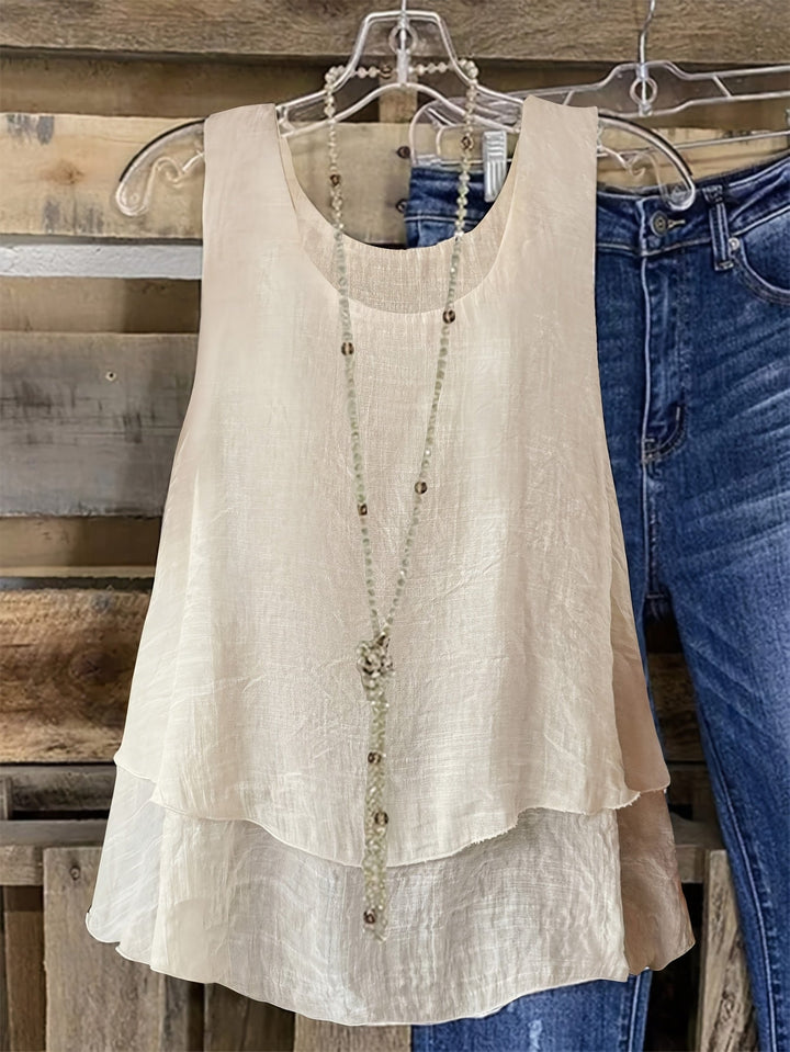 Cressida - Camiseta Sin Mangas Con Volantes En Mezcla De Viscosa