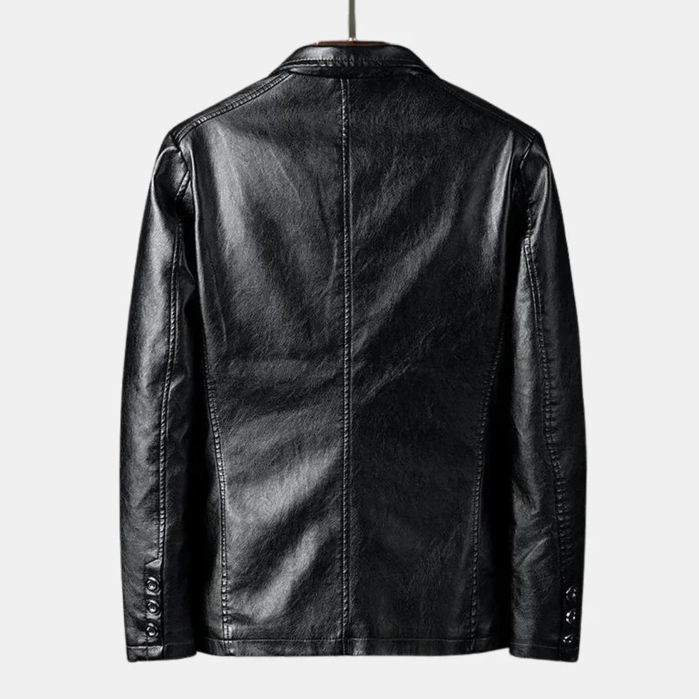 Heinz - Chaqueta De Cuero Vintage