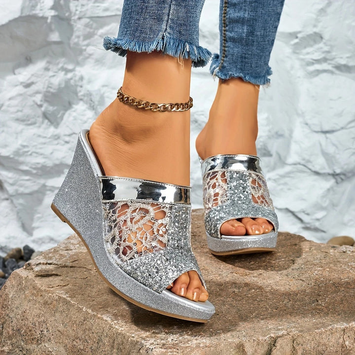 Alexis - Sandalias Elegantes De Tacón Alto Con Encaje