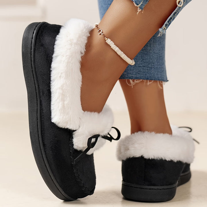 Suzia - Cómodas Zapatillas De Felpa Con Lazo