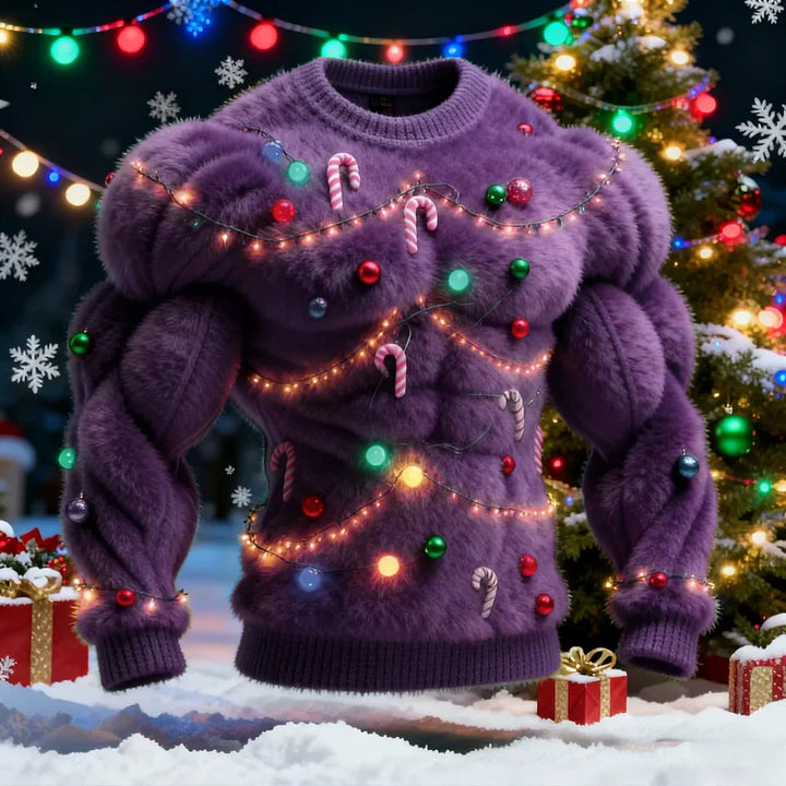 Nissanka - Elegante Jersey De Manga Larga Con Diseño De árbol de Navidad