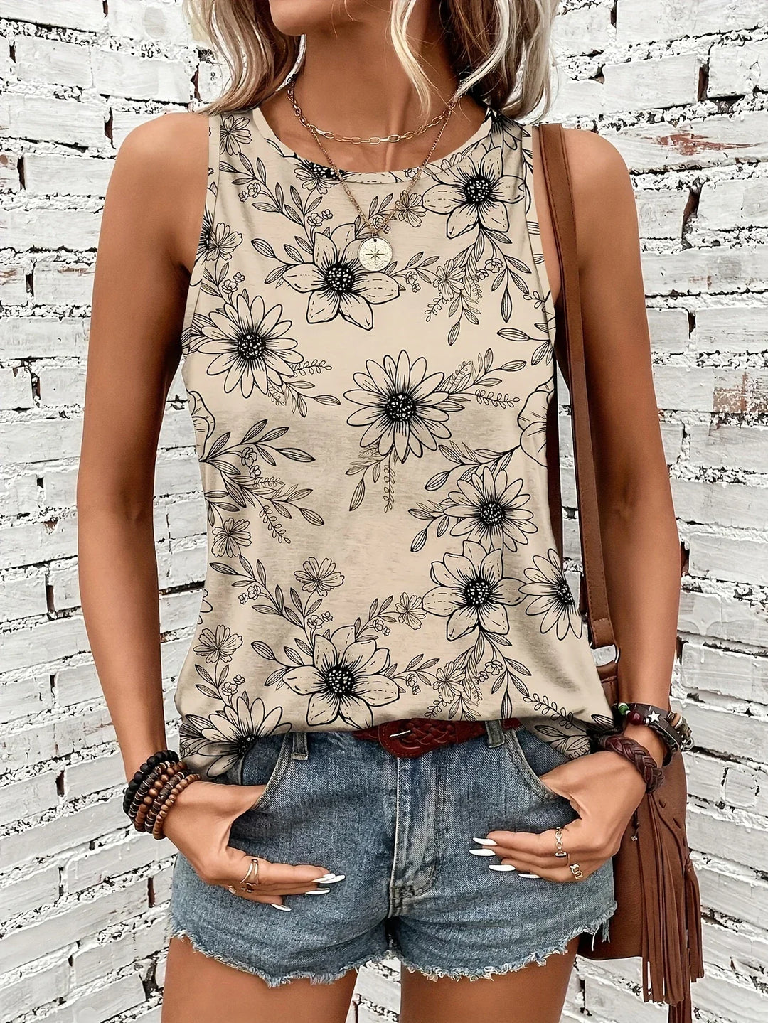 Lilou - Top Informal De Verano Con Estampado Floral