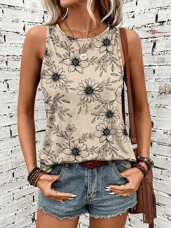 Lilou - Top Informal De Verano Con Estampado Floral
