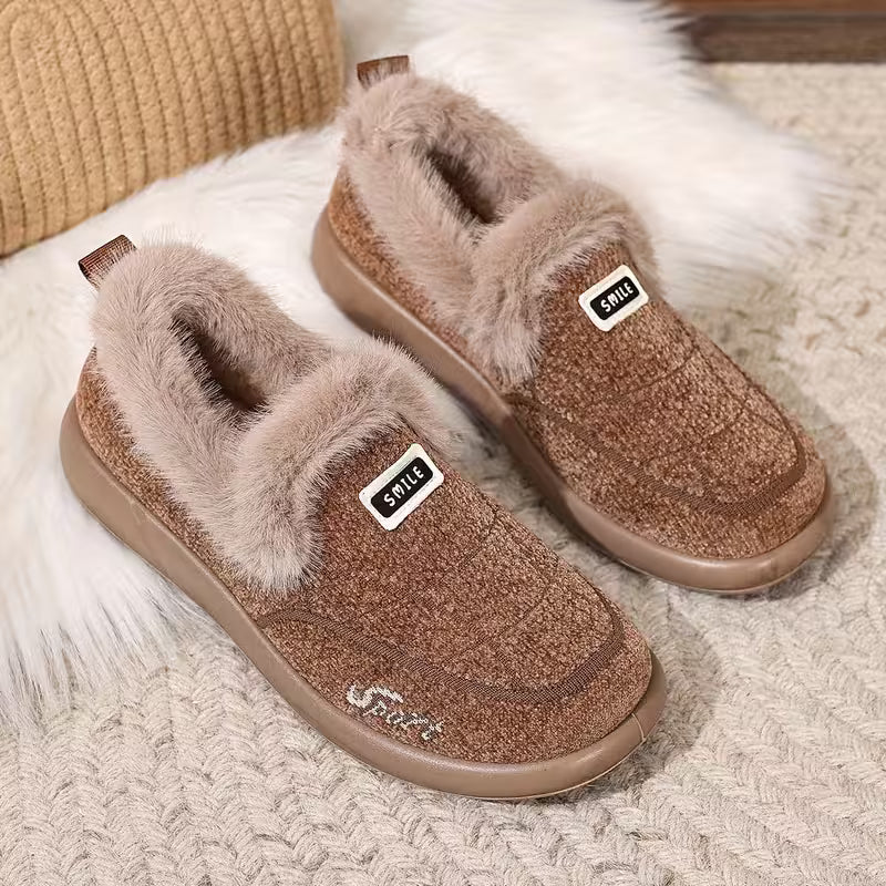 Nolani - Zapatillas De Invierno De Piel Sintética a La Moda