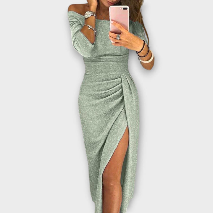 Minjee - Elegante Vestido Sin Hombros