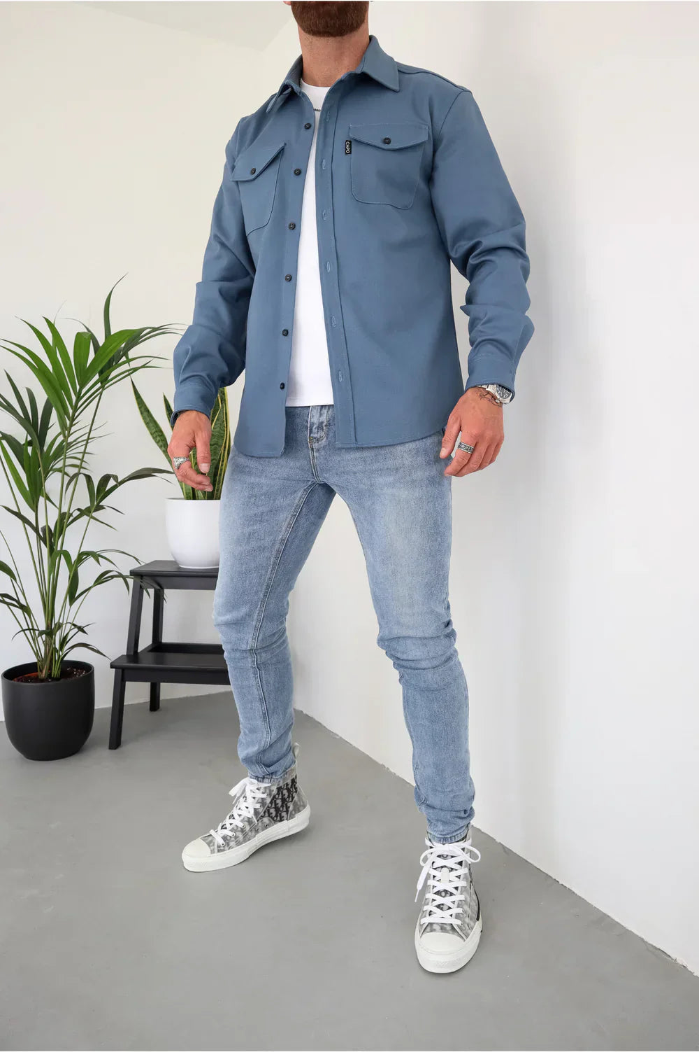 Dewid - Camisa Abotonada Con Bolsillos Delanteros