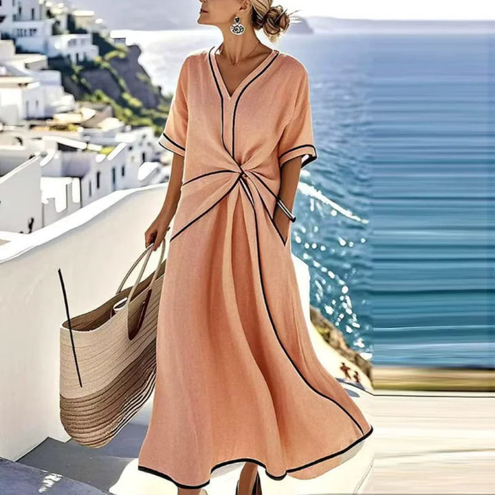Rimgaile - Vestido Elegante Con Una Cintura Favorecedora