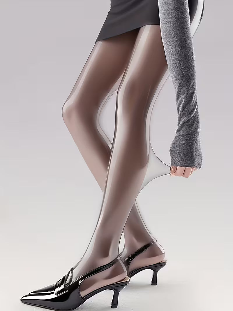 Bekah - Medias Elásticas Con Pies de Alto Brillo