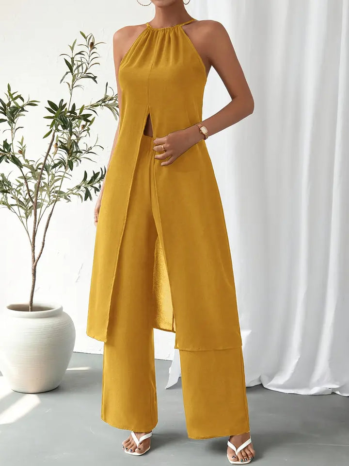 Eirini - Elegante Conjunto De Dos Piezas Sin Mangas