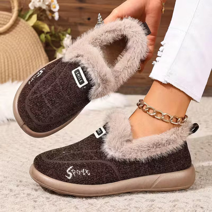 Nolani - Zapatillas De Invierno De Piel Sintética a La Moda