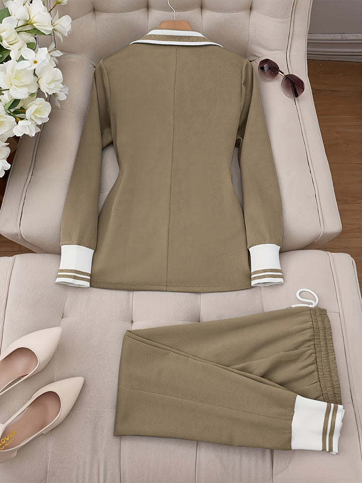 Ingelore - Conjunto De Dos Piezas a Rayas a La Moda