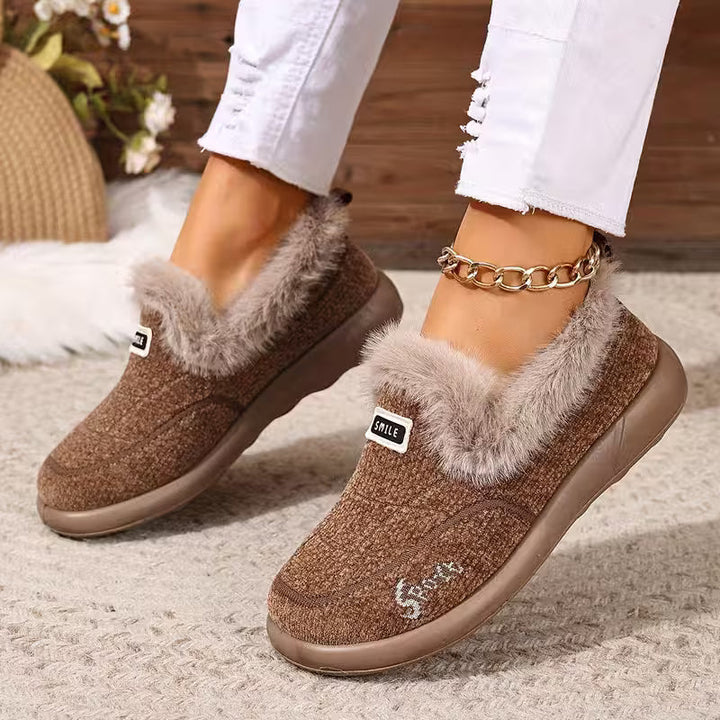 Nolani - Zapatillas De Invierno De Piel Sintética a La Moda