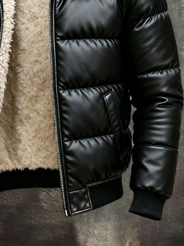 Pogba - Chaqueta Vintage Para Exteriores Con Cuello de Piel