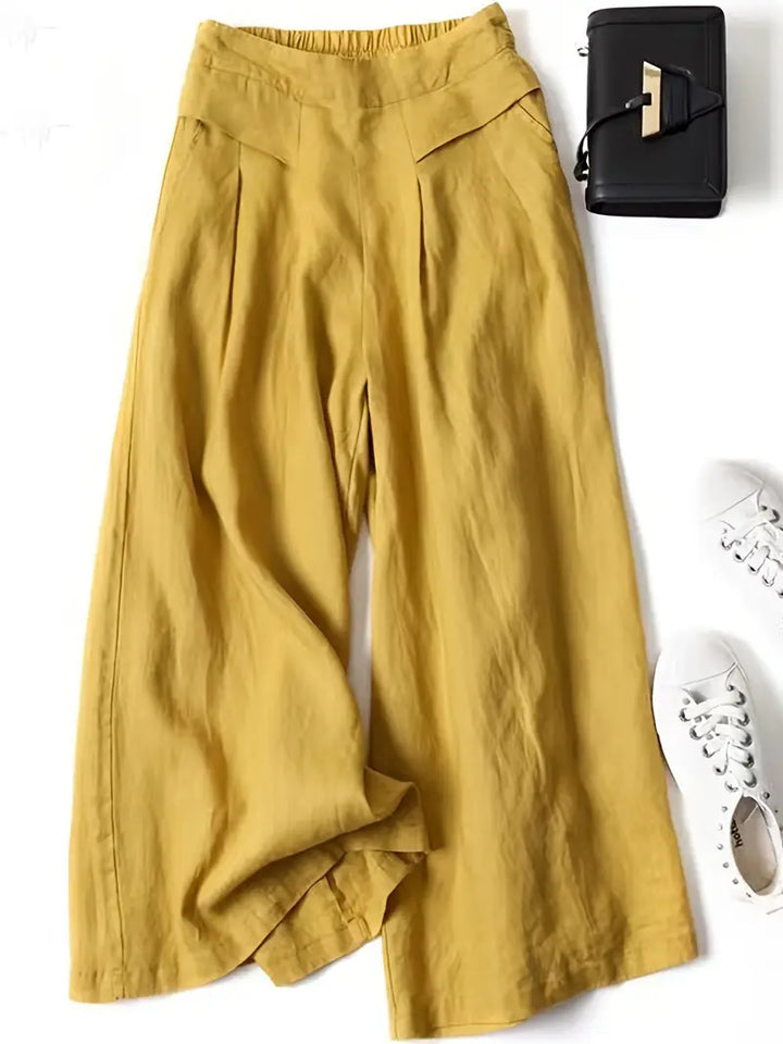 Anina - Pantalón Ancho De Lino
