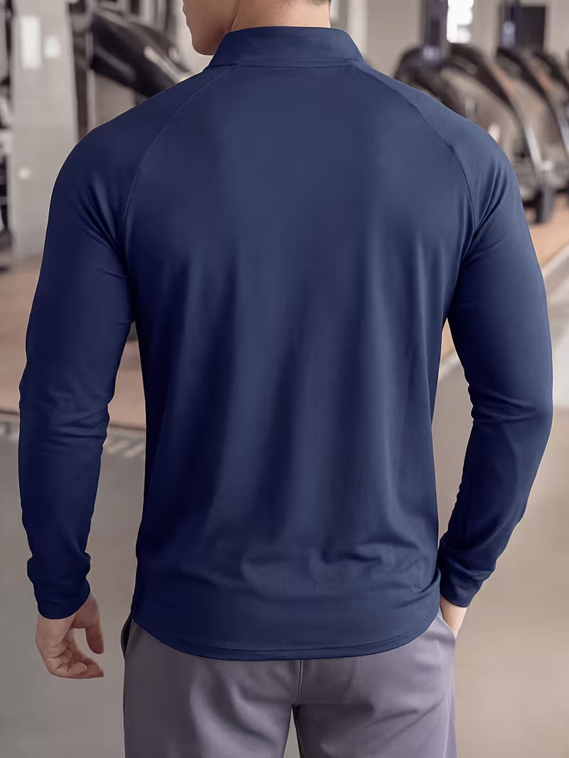 Zerdan - Sudadera De Manga Larga Con Media Cremallera