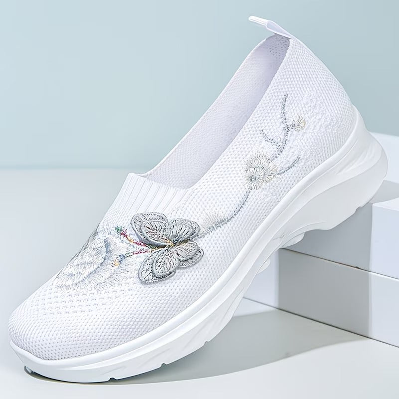 Leetha - Mocasines Bordados Con Mariposas