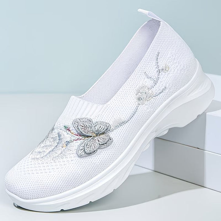 Leetha - Mocasines Bordados Con Mariposas