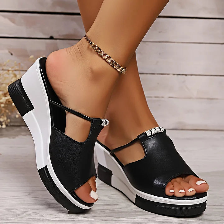 Ronya - Cómodas Sandalias Con Cuña