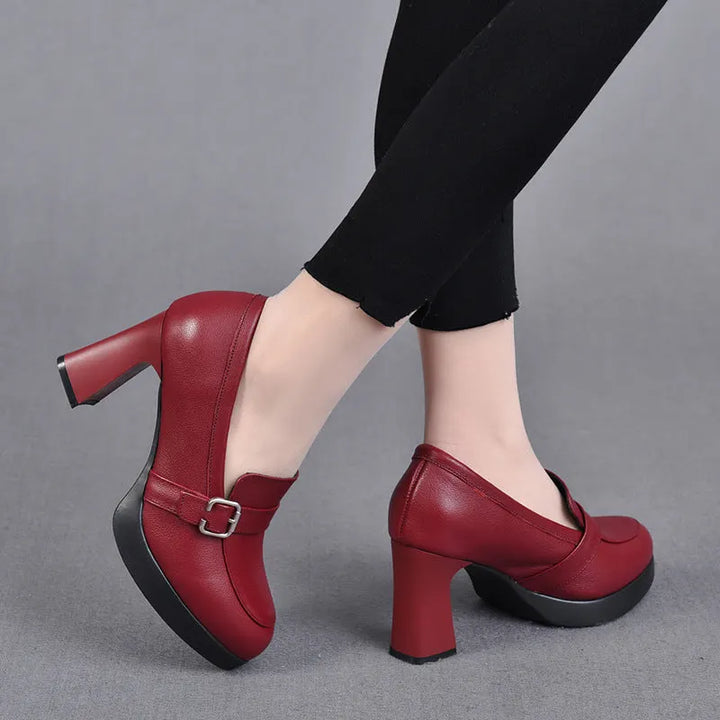 Sonnia - Zapatos De Tacón De Piel Versátiles