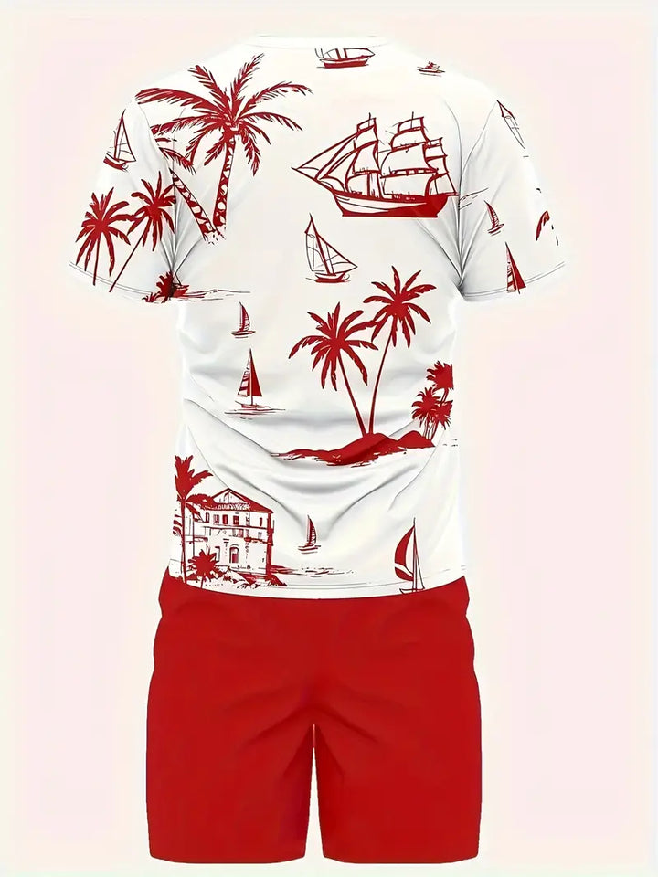 Barea - Elegante Verano Dos Piezas Impreso Set