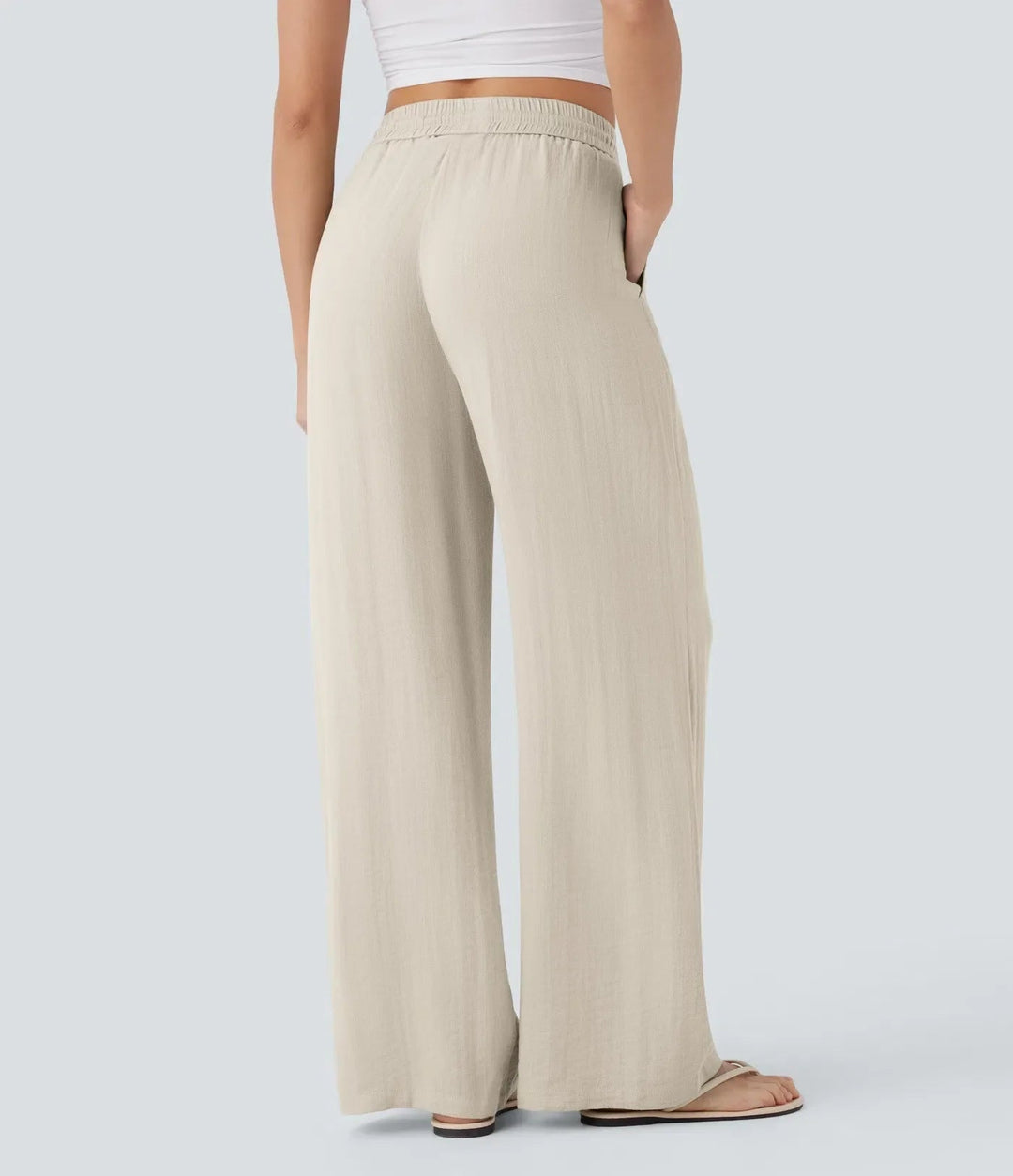 Zafeiria - Elegantes Pantalones De Lino