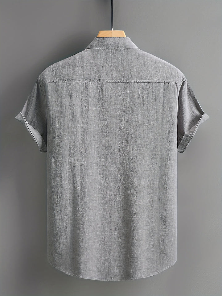Tejada - Camisa Informal De Algodón Con Bolsillo