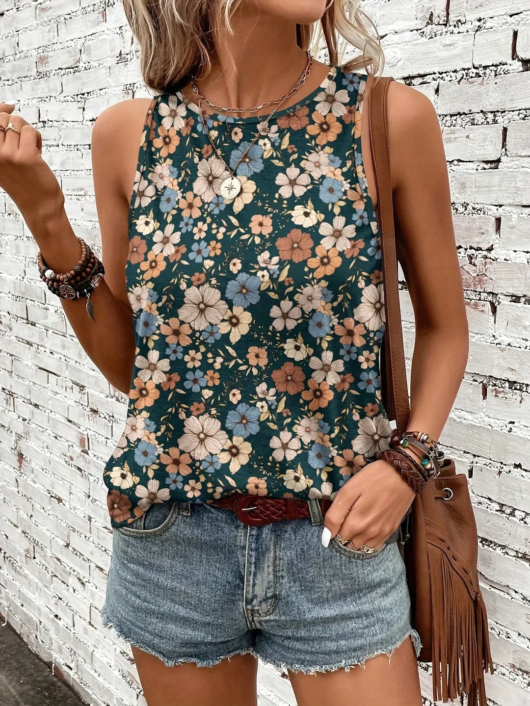 Lilou - Top Informal De Verano Con Estampado Floral
