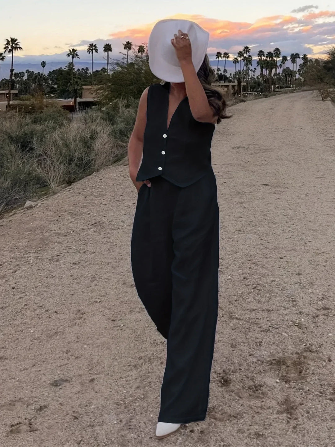 Jorja - Elegante Conjunto De Dos Pezas Sin Mangas