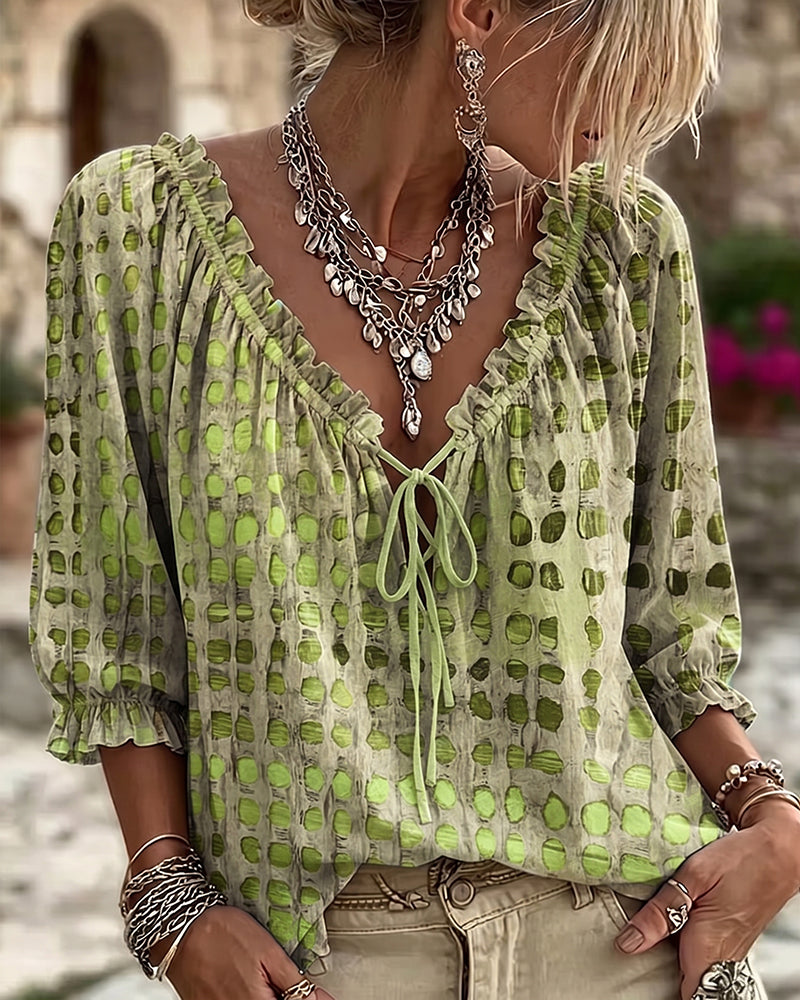 Bastila - Blusa Informal De Lunares
