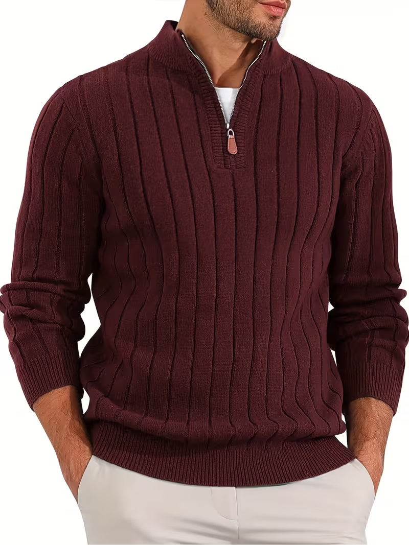 Yedidya - Jersey de Manga Larga Informal de Punto