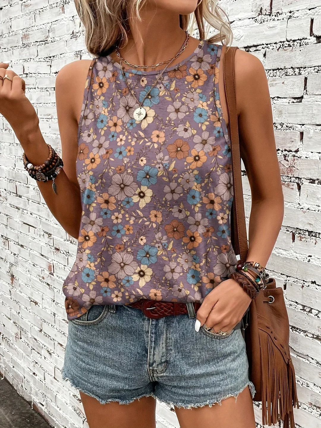 Lilou - Top Informal De Verano Con Estampado Floral