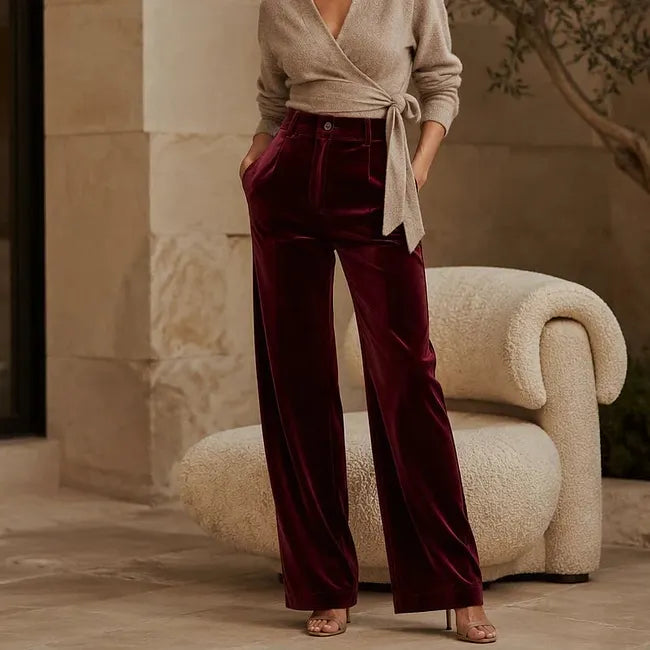 Jana - Pantalón De Pierna Ancha Y Cintura Alta