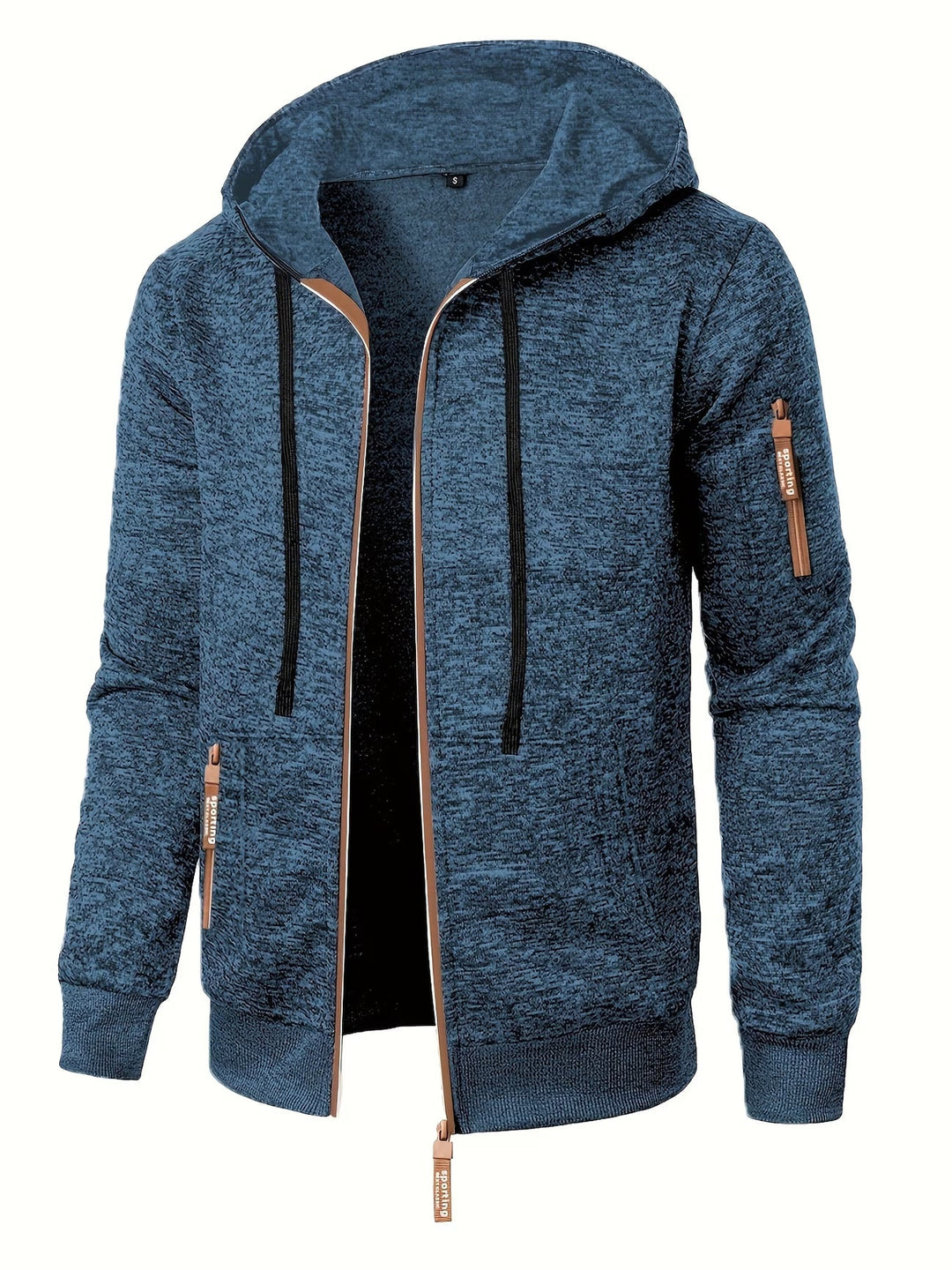 Ewen - Manga Larga Con Cremallera Sudadera Con Capucha