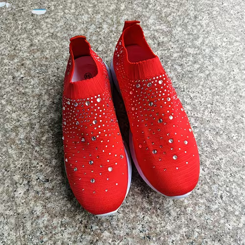 Elizaa - Zapatillas Cómodas Con Pedrería