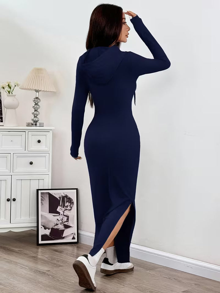 Dahye - Vestido Largo De Manga Larga Con Capucha