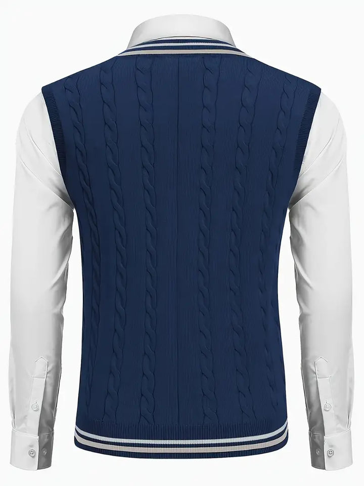 Duane - Jersey De Punto Sin Mangas Con Cuello En V